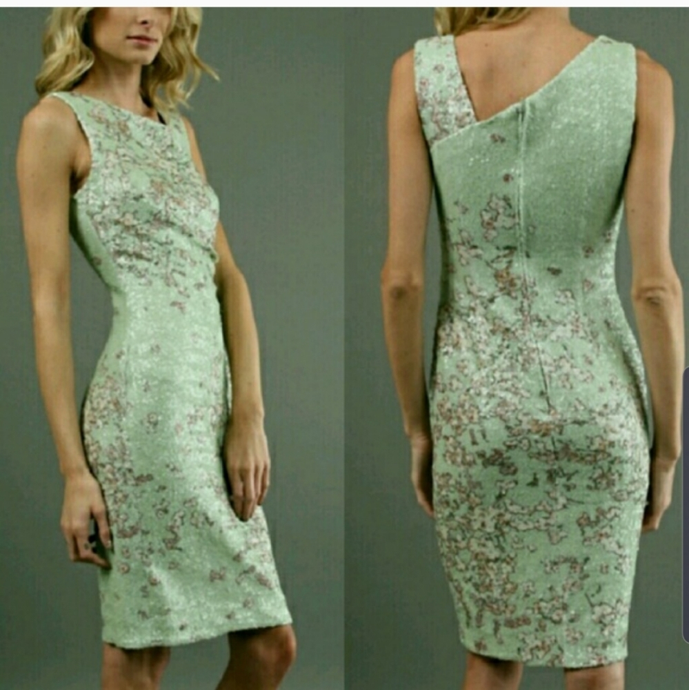 NWT $440 Kay Unger Sequin Cocktail dress